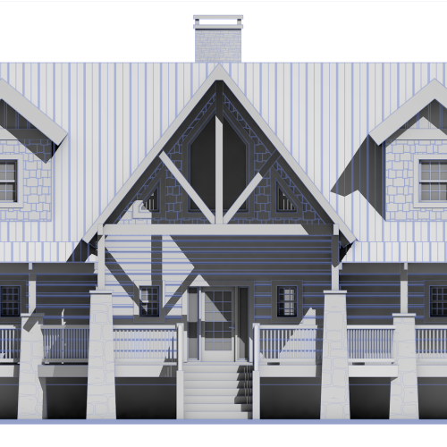 Anakeesta Lodge Front Elevation
