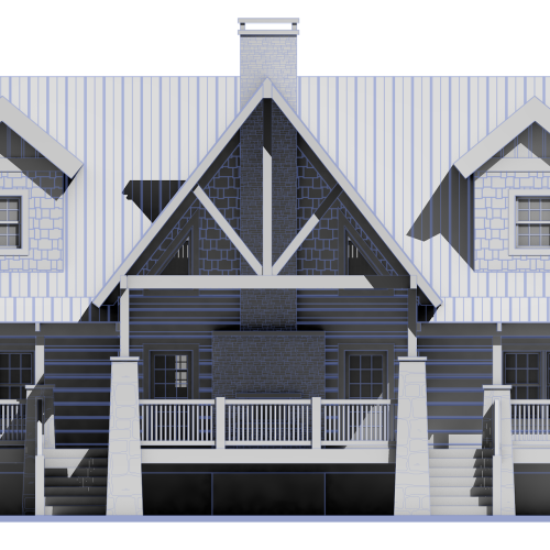 Anakeesta Lodge Rear Elevation