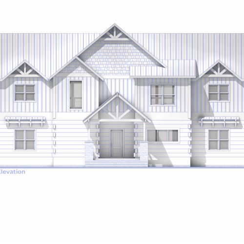 Front Elevation - Laughing Pines - EC