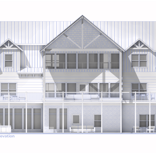 Rear Elevation - Laughing Pines - EC